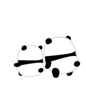 卡通熊猫滚可爱表情包动图gif