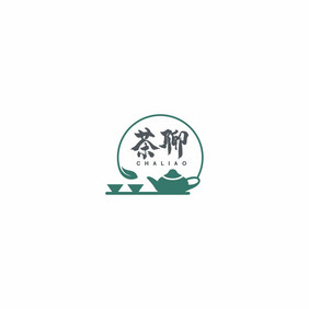 茶楼民宿茶馆茶壶茶聊LOGO标志VI