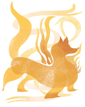 白鹿敦煌神兽青鸟动物神兽青龙插画中国神兽朱雀火凤凰插画上古神兽