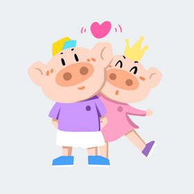 情侣小动物兔子