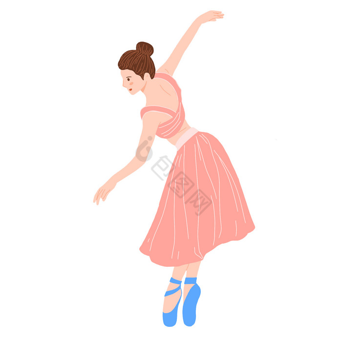 跳芭蕾小女孩图片