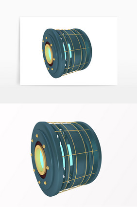 C4D科幻金属机器