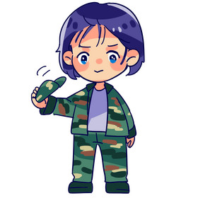 军训迷彩服学生