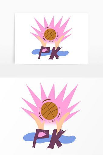 卡通手绘pk竞赛竞争