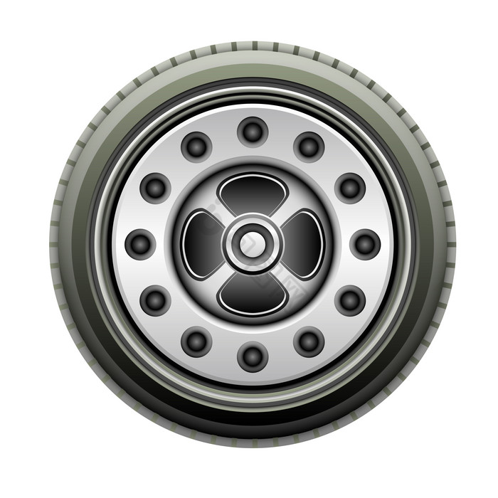 橡胶汽车轮胎轮毂图片