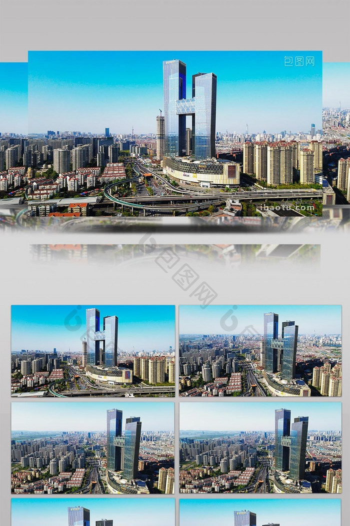 4K航拍南京河西金鹰世界大厦城市天际航拍