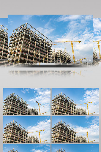 8k北京朝阳医院建筑工地延时实拍图片