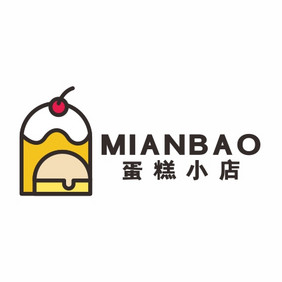 蛋糕店面包店面点餐饮LOGO标志VI樱桃