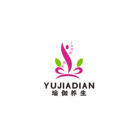 瑜伽瘦身塑身古典叶子美容LOGO标志VI