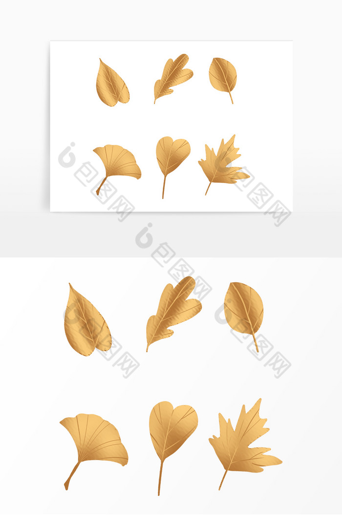 铂金树叶叶片叶子图片图片