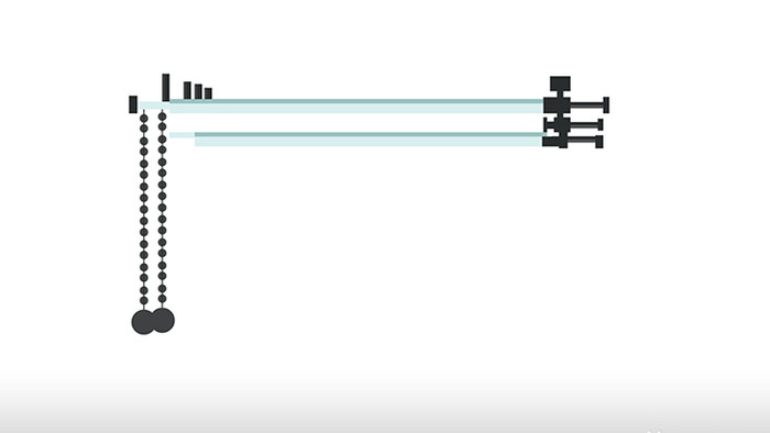 简约扁平画风摄影用品类背景升降器mg动画