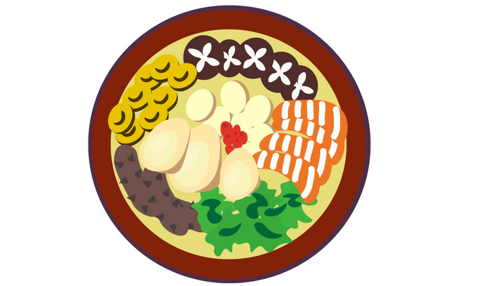 简约扁平画风食物类佛跳墙mg动画