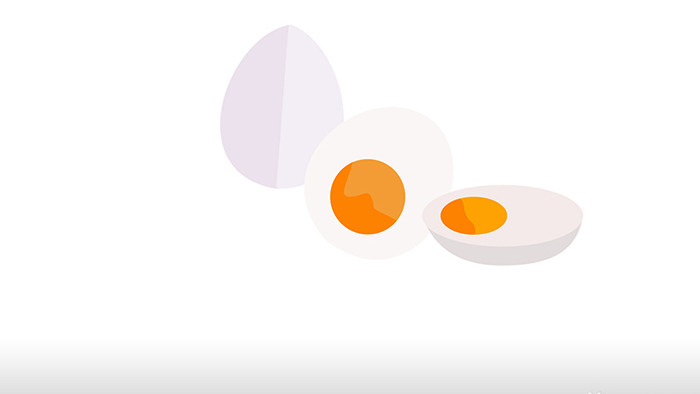 简约扁平画风食物类多个鸡蛋mg动画
