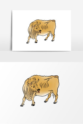 中国名画五牛图