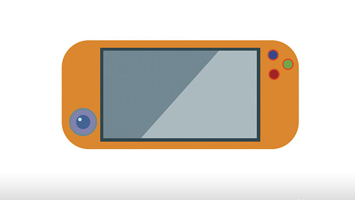 简单扁平画风电子产品类横版游戏机mg动画