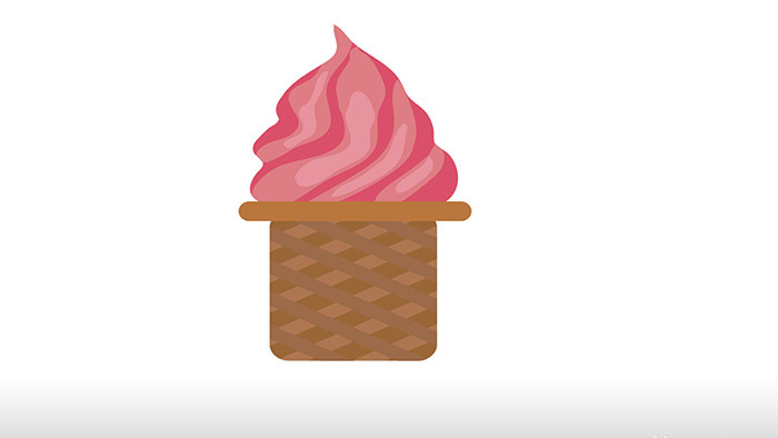 简单扁平画风食品类甜品冰淇淋mg动画