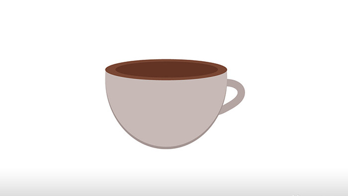 简单扁平画风食品类饮料类咖啡mg动画