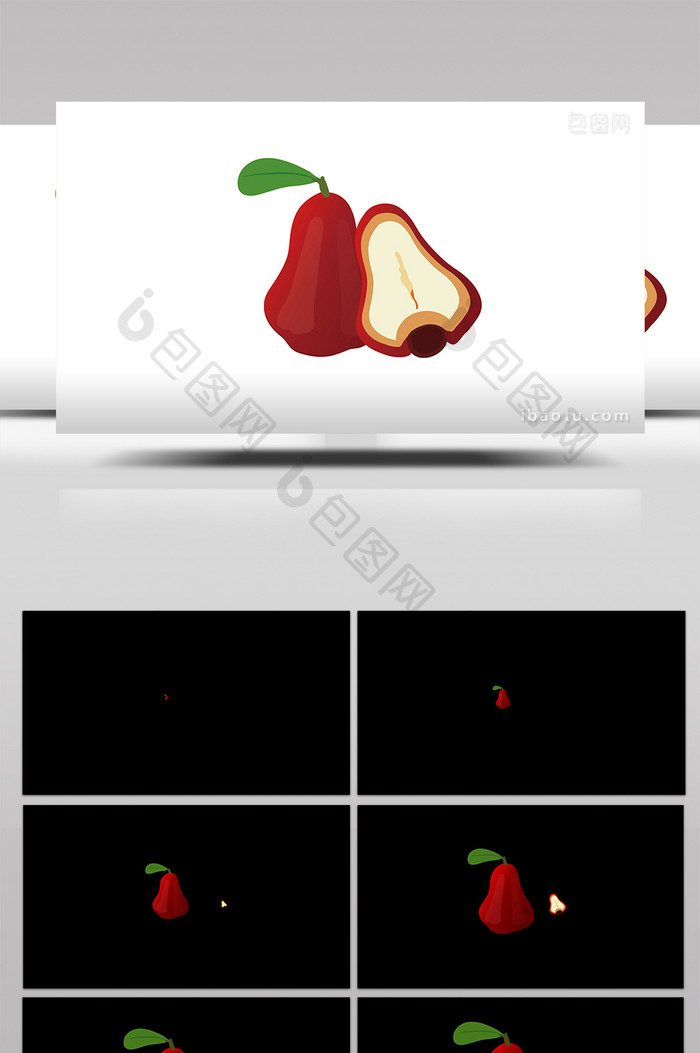 简单扁平画风食品类水果雾莲mg动画