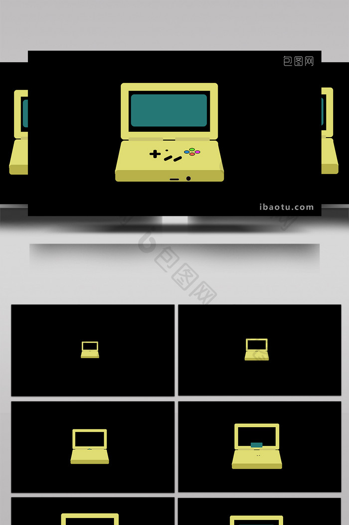 简单扁平画风游戏类游戏机mg动画