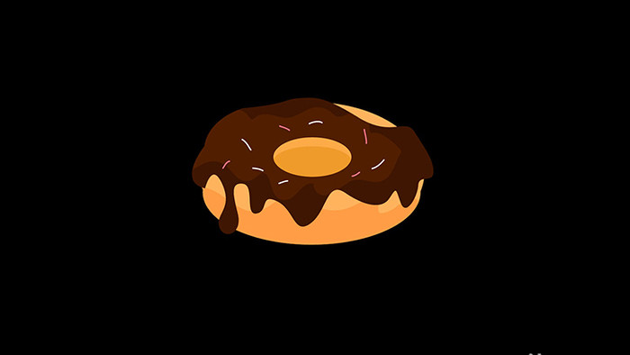 平面化扁平风快餐食品类甜甜圈mg动画
