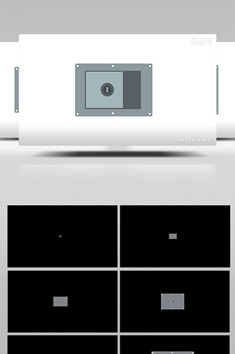 简单扁平画风家居类门盖锁mg动画图片
