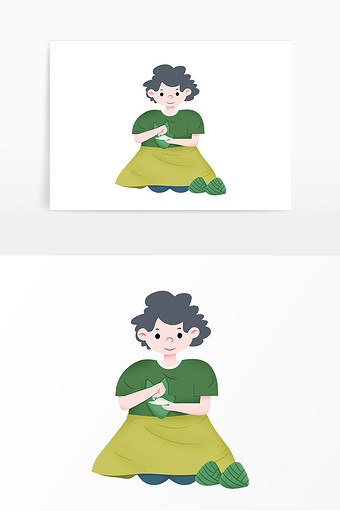 妈妈包粽子端午安康