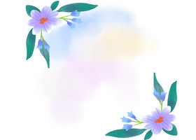 水彩花植物花朵底纹