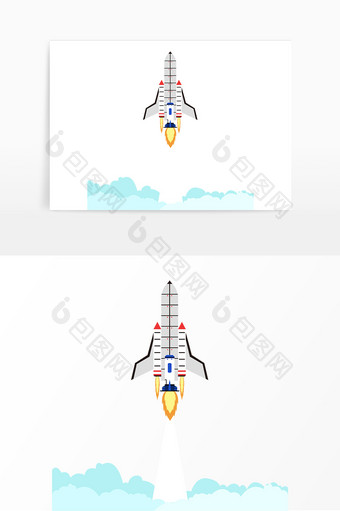 宇宙飞船喷气火箭图片