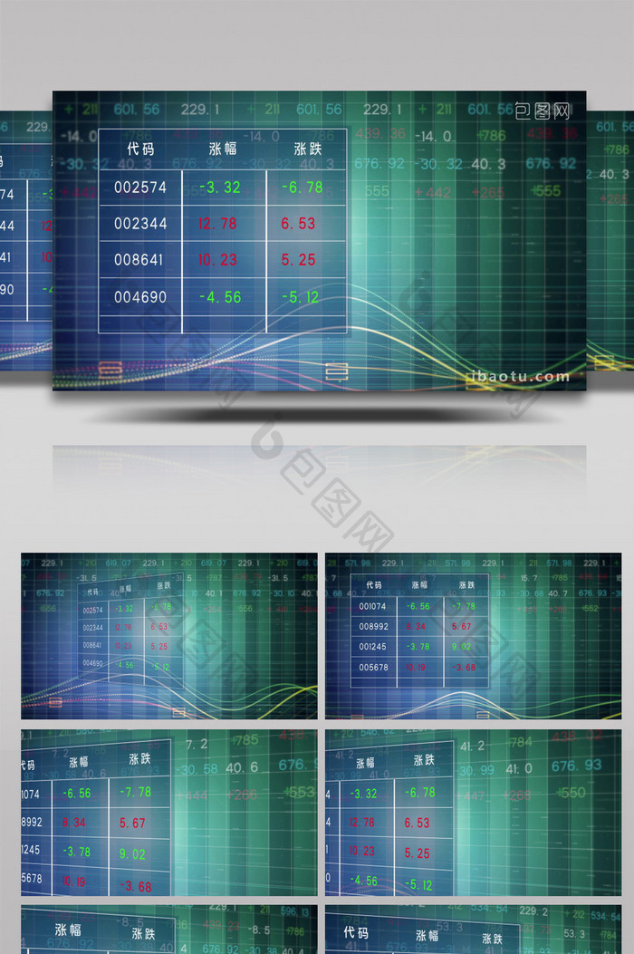 股市股票涨幅视频背景