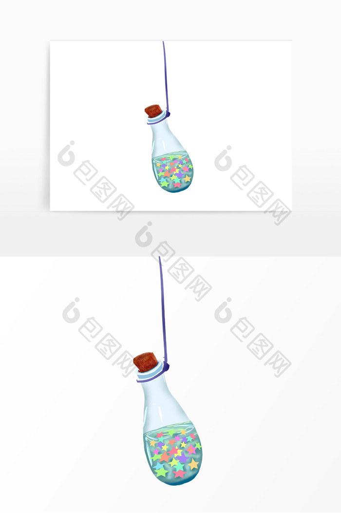小清新许愿瓶吊饰