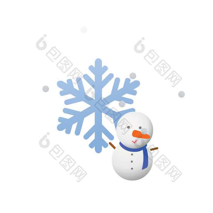 天气小图标下雪雪人动图GIF