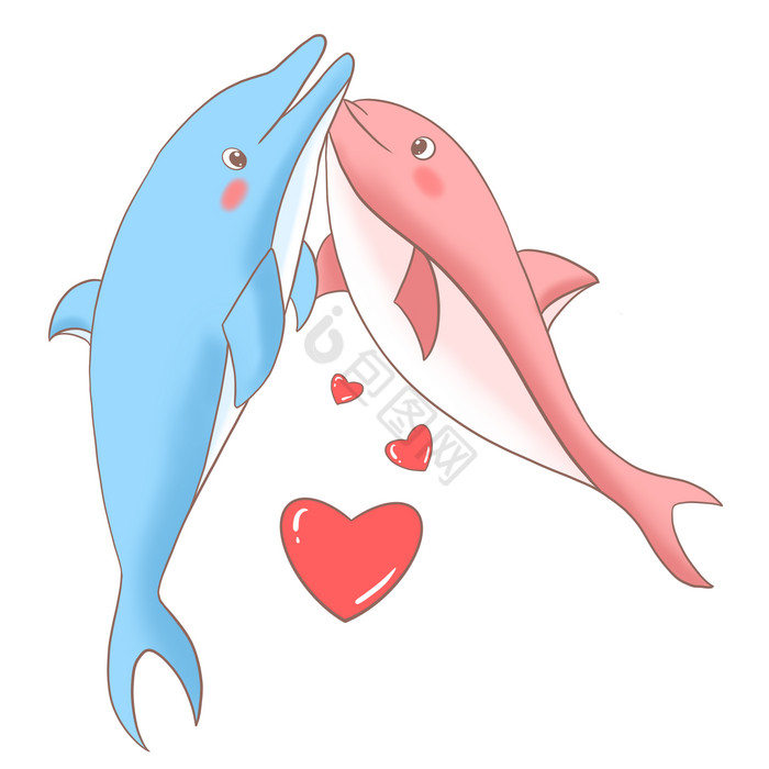 情侣动物海豚图片