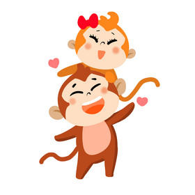 情侣动物猴子图片