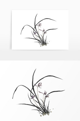 水墨兰花植物花草图片