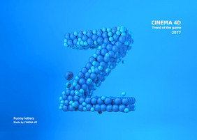 C4D小球创意立体英文字母Z