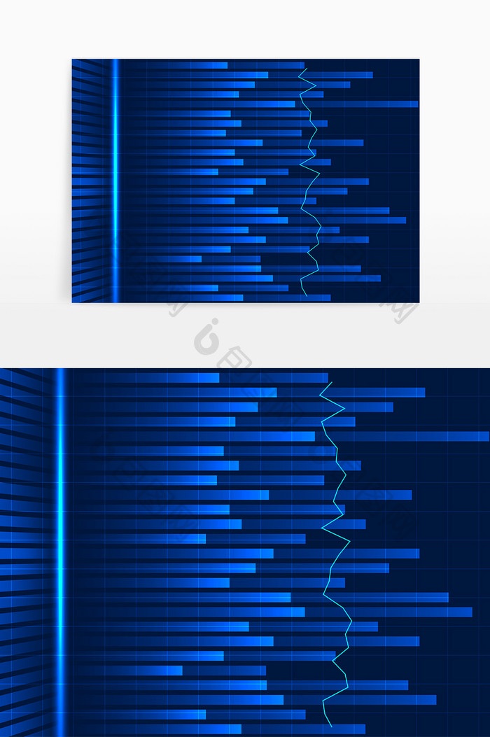 蓝色金融数据图表