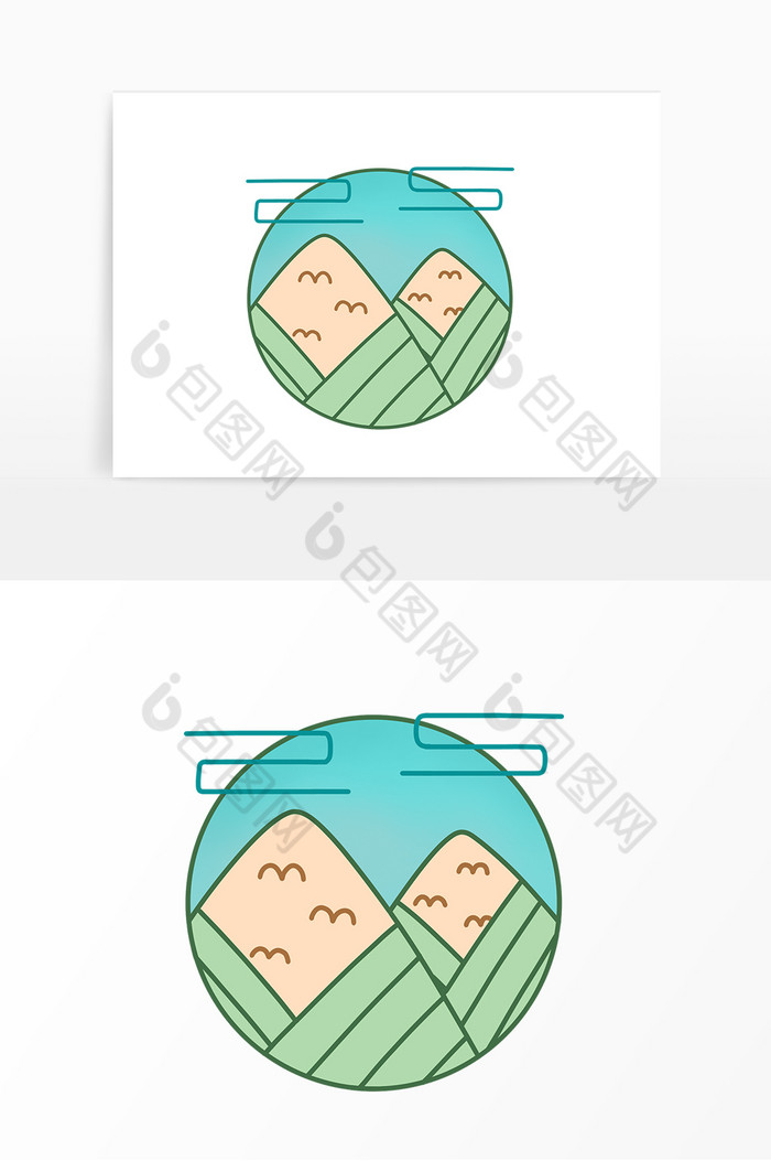 极简风端午节粽子山图片图片