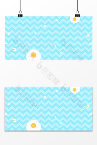 蓝色波纹底纹鸡蛋矩形背景图片