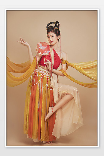 国风敦煌飞天壁画美女人像13