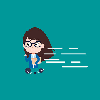 上班族赶时间打卡动图gif