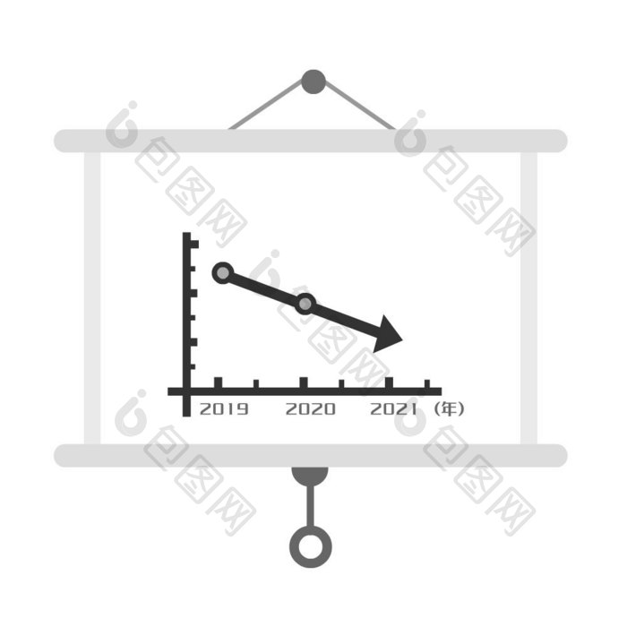 数据白板幕布向下箭头动图GIF