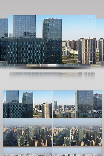 震撼大气郑州城市建筑群航拍素材图片