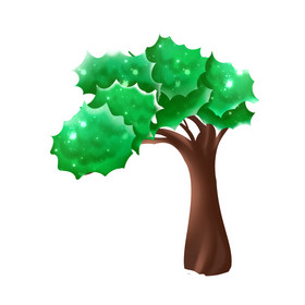 树木绿树插画图片