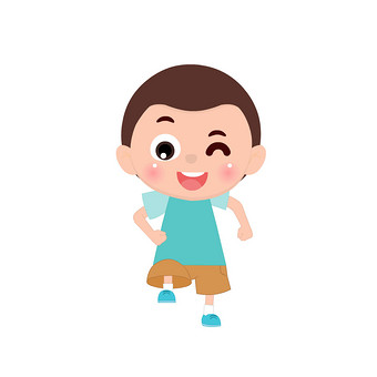 儿童小男孩正面跑步动图gif