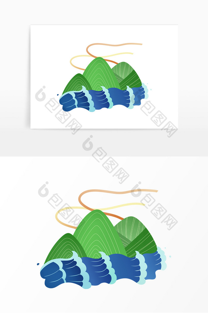 端午节海浪粽子山