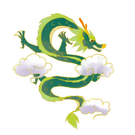 青龙绿龙图片龙抬头龙图片莫兰迪色简约婚礼效果图莫兰迪墙画装饰画