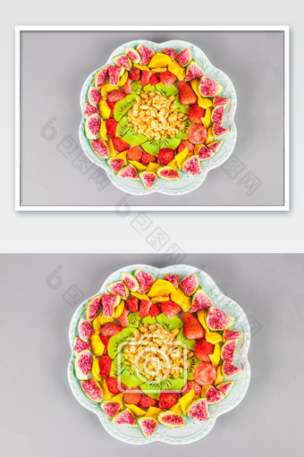 水果干坚果酸奶燕麦图片