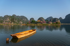 云南普者黑三生三世十里桃花拍摄地摄影图片