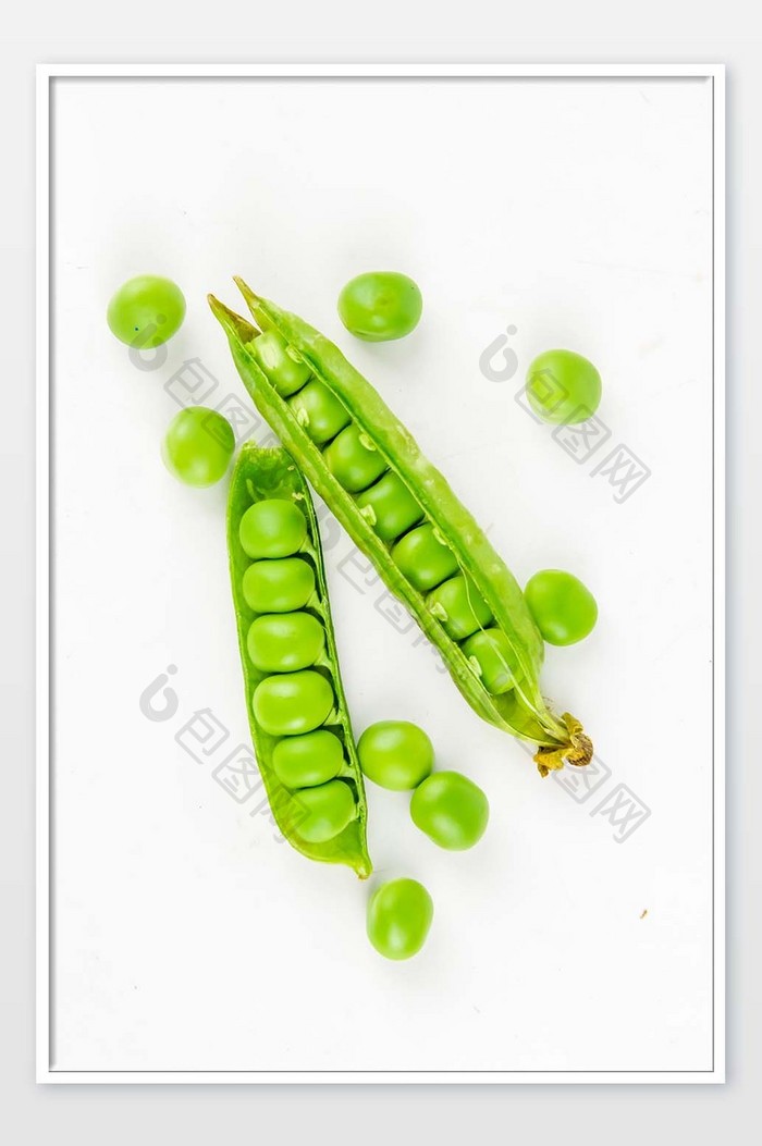绿色蔬菜豌豆摄影图