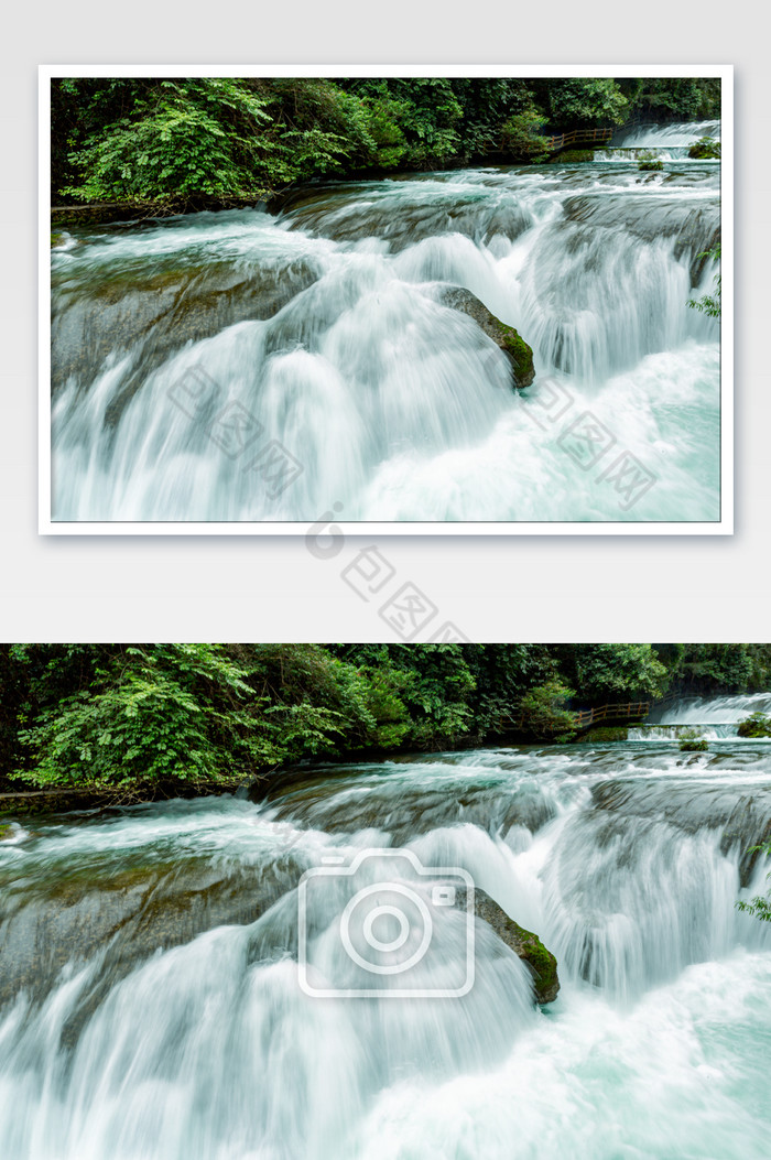 贵州荔波小七孔流水瀑布图片图片
